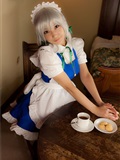 cosplay美女套图 c77 Sakuya Izayoi　白丝假发扮相(1)(5)